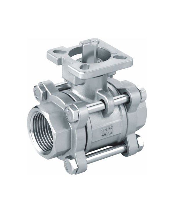 Three-Piece Ball Valve With Platform
