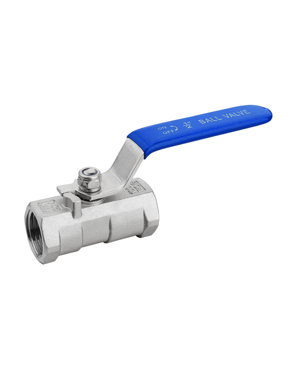 One-piece ball valve with internal thread