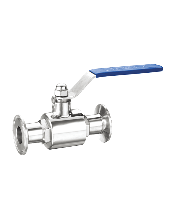 Clamp type through ball valve