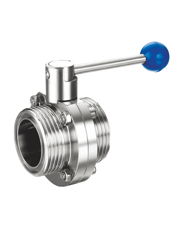 Threaded butterfly valve