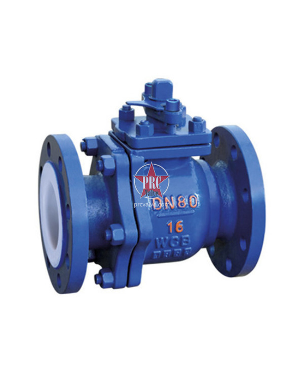 Fluorine-lined ball valves
