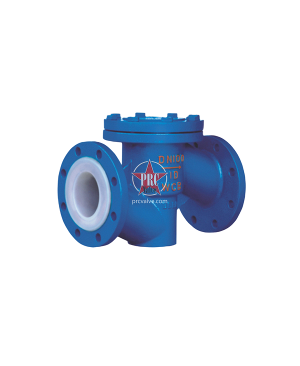Fluorine lined lift check valve