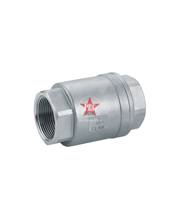 Two piece vertical check valve