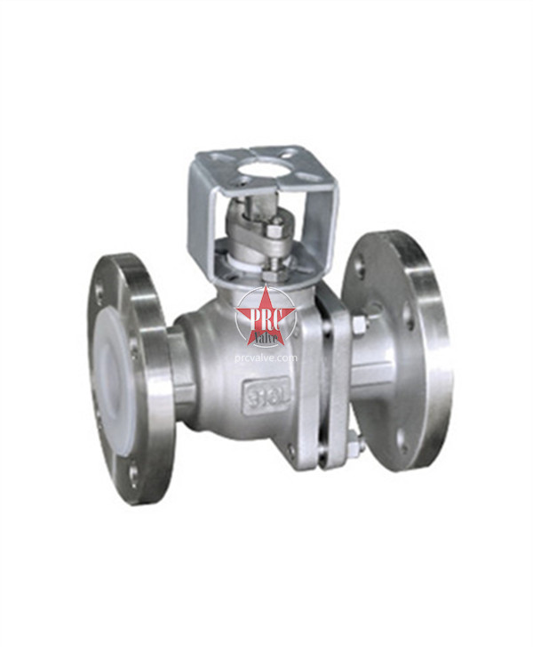Fluorine-lined ball valves