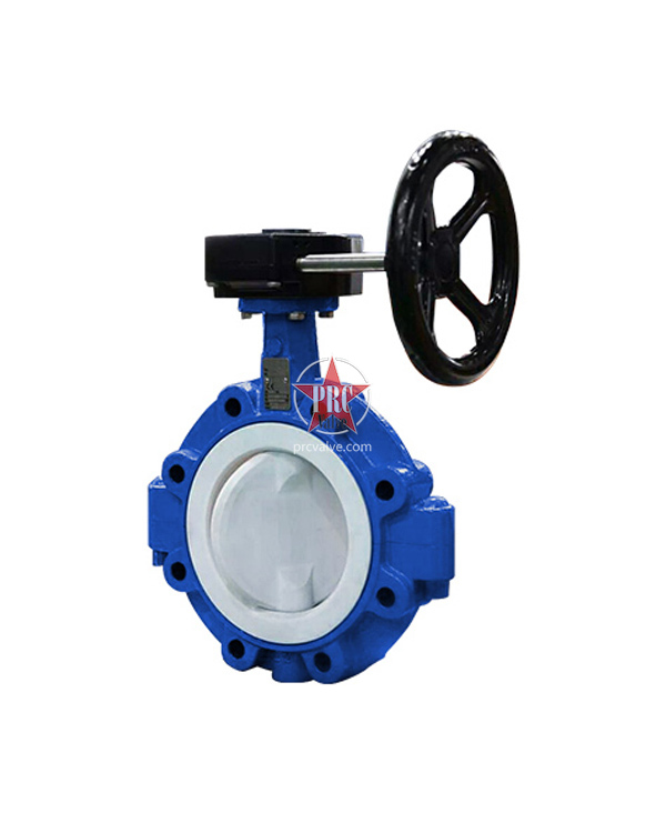 凸耳蜗轮衬氟蝶阀