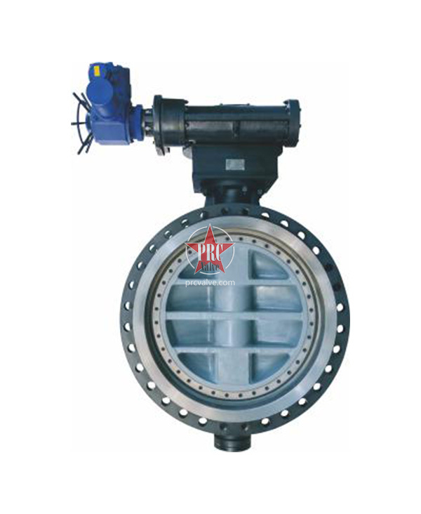 Electric triple seated flange butterfly valve