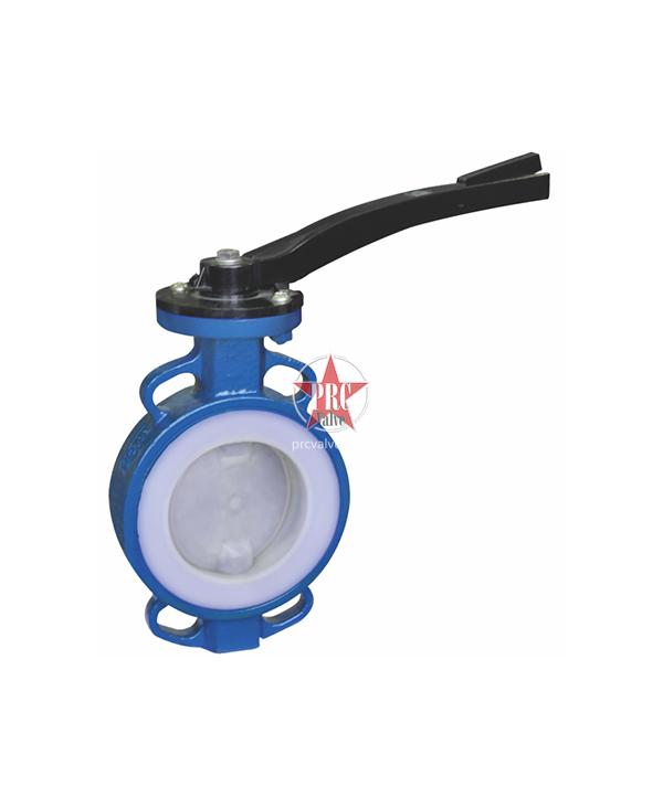 衬氟手动蝶阀（对夹式）