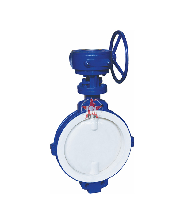 衬氟蜗轮蝶阀(对夹式)