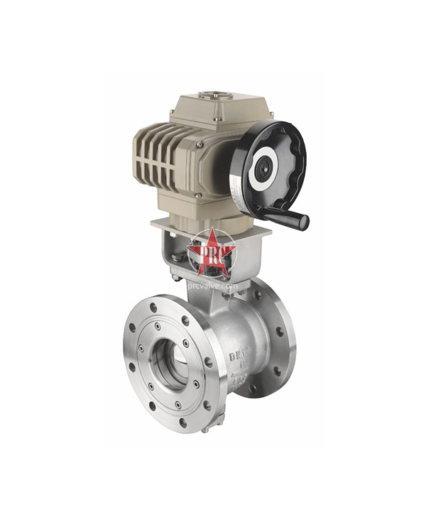 Electric regulating switch V-shaped ball valve