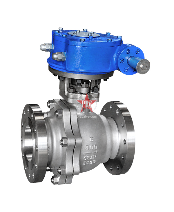 Worm wheel floating ball valve
