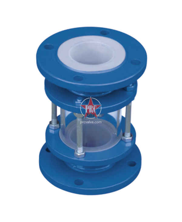 Fluorine lined visual cup