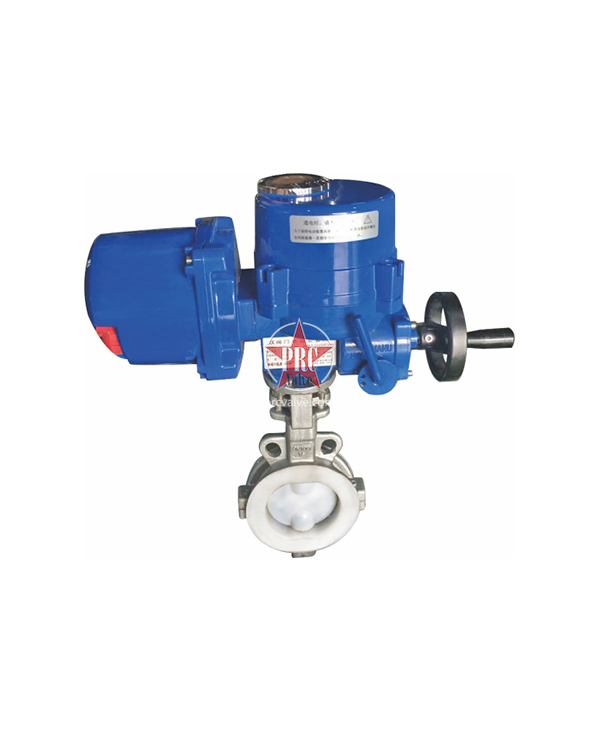 衬氟电动蝶阀(对夹式)