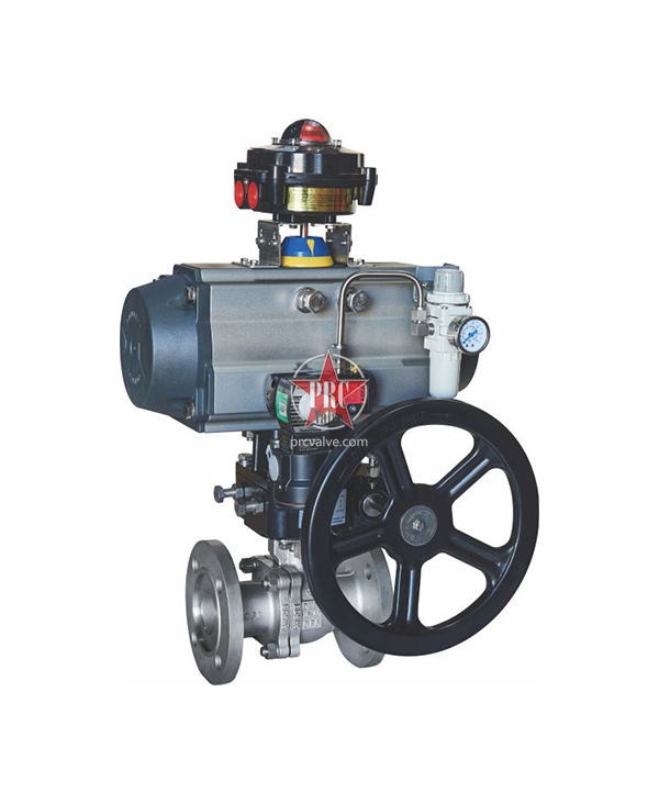 Pneumatic flanged ball valve