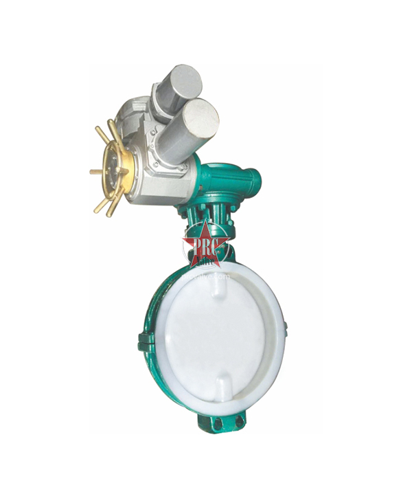 衬氟电动蝶阀（对夹式）