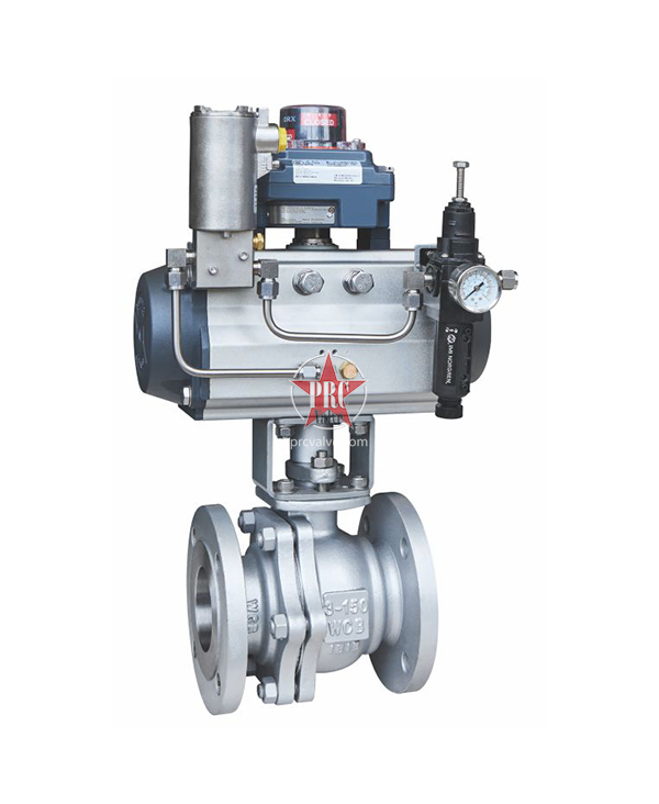 Pneumatic flanged ball valve