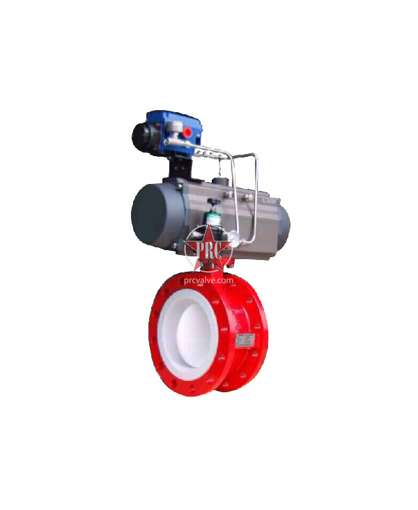 Fluorine lined automatic control electric butterfly valve
