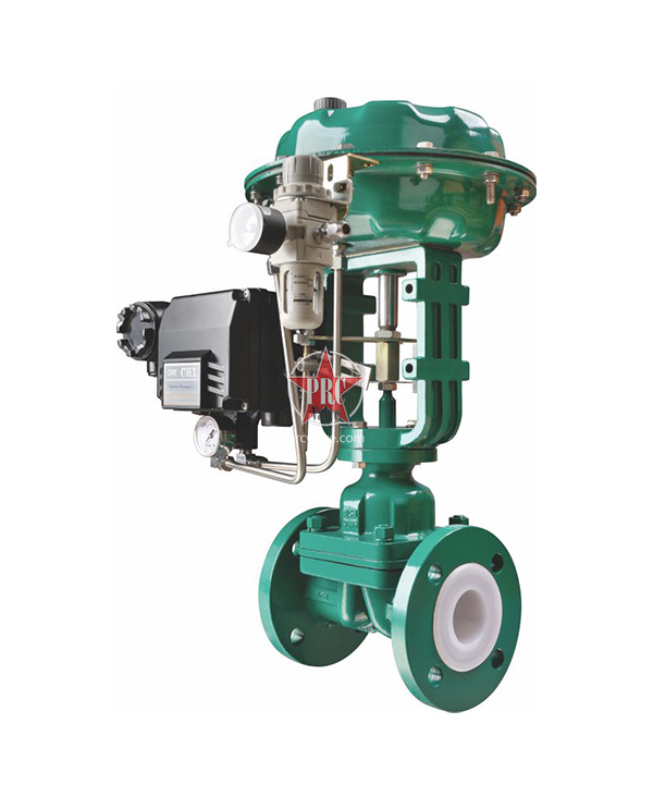 Pneumatic fluorine lined diaphragm valve