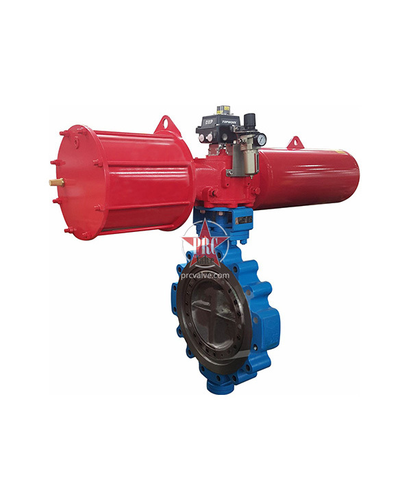 Pneumatic three eccentric butterfly valve