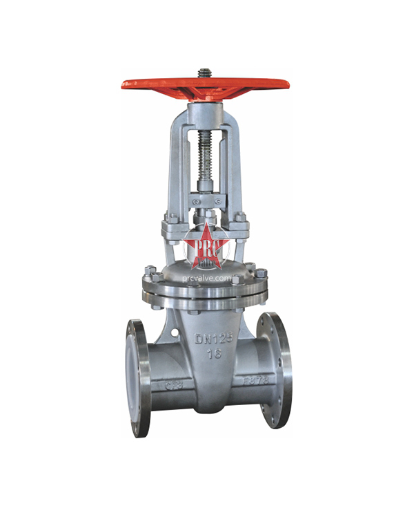 Fluorine lined gate valve