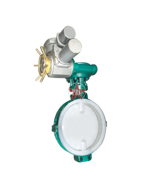 衬氟电动蝶阀(对夹式)