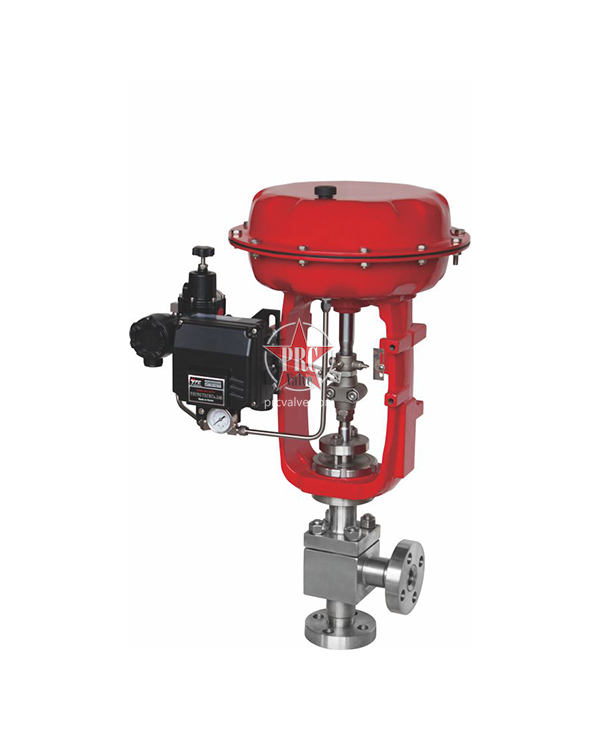Pneumatic high-pressure angle control valve