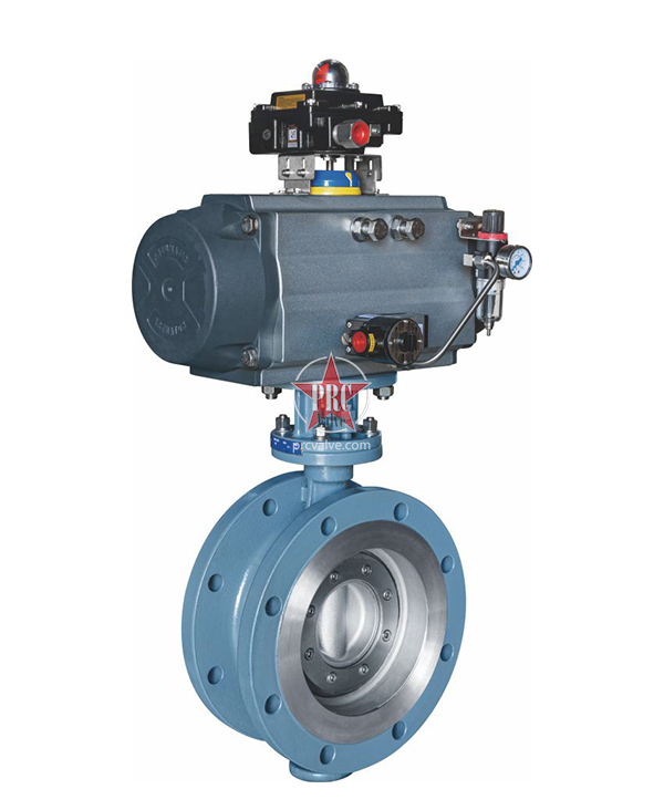 Pneumatic metal seated butterfly valve
