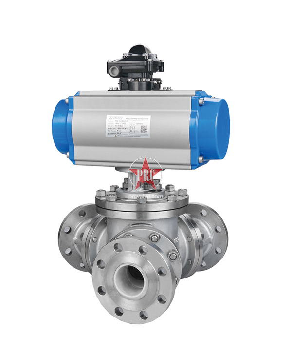 气动陶瓷Y型三通球阀