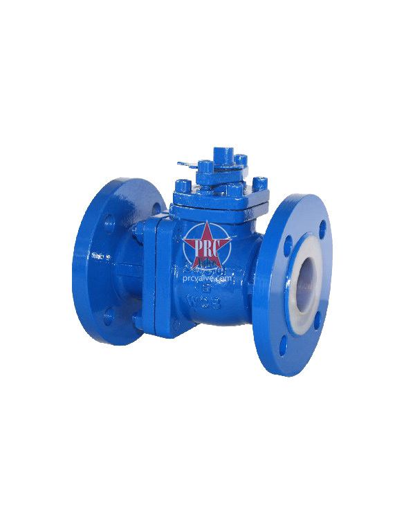 Hand ball valve lined with fluorine