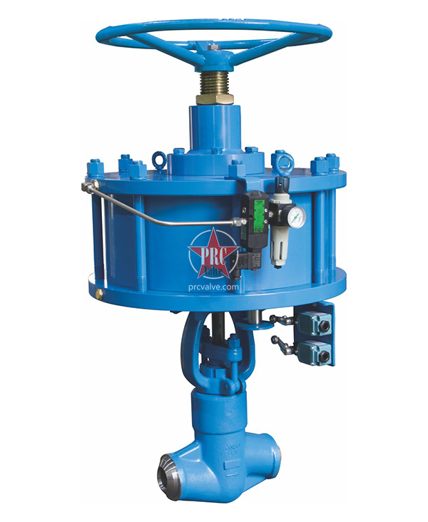 Pneumatic welded drain valve