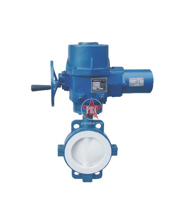 Fluorine lined automatic control butterfly valve