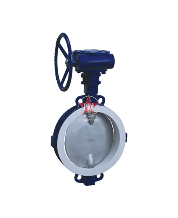 衬氟蜗轮蝶阀(对夹式)