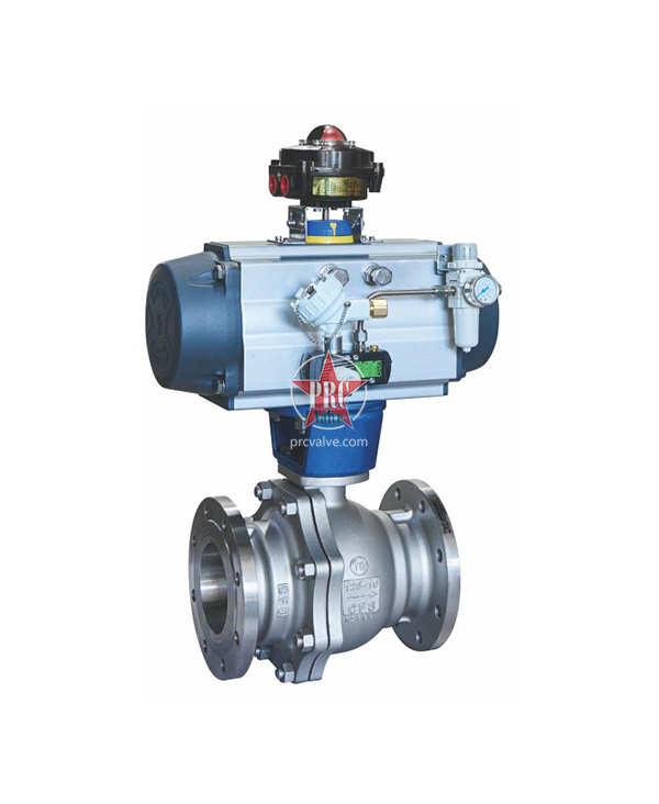 Pneumatic flanged ball valve