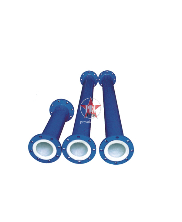 Fluorine lined straight pipe