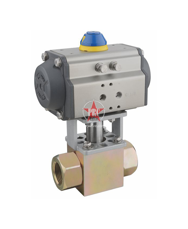 Pneumatic high pressure forged steel ball valve