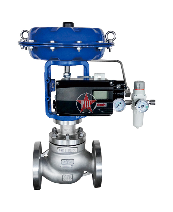 Pneumatic film single seat regulating valve