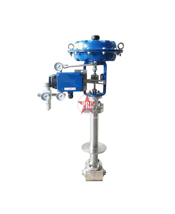 Pneumatic ultra-low temperature control valve