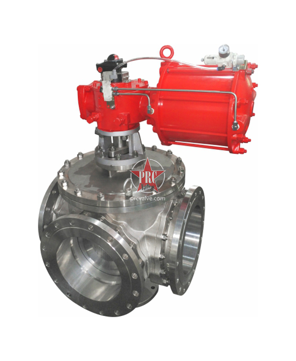 Three-way hard-sealed ball valve