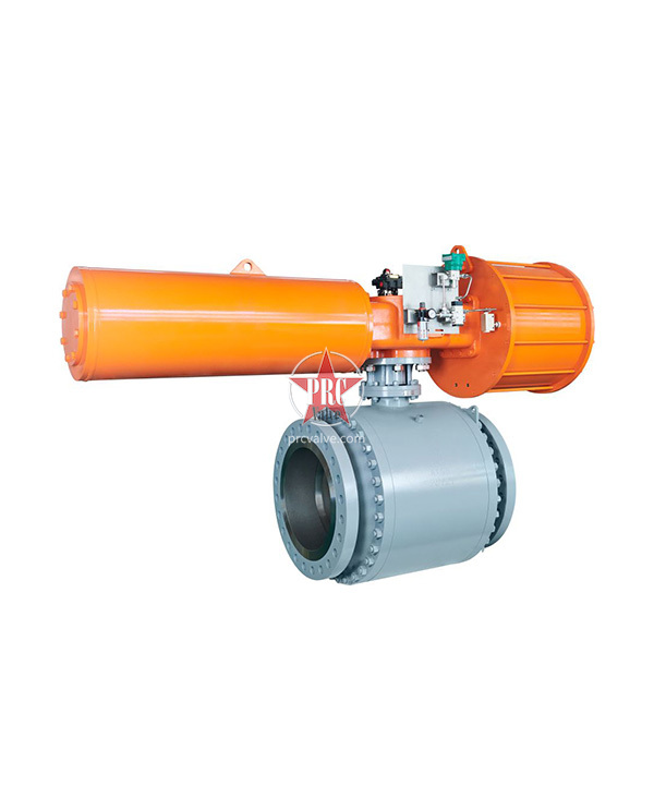 Pneumatic fixed ball valve
