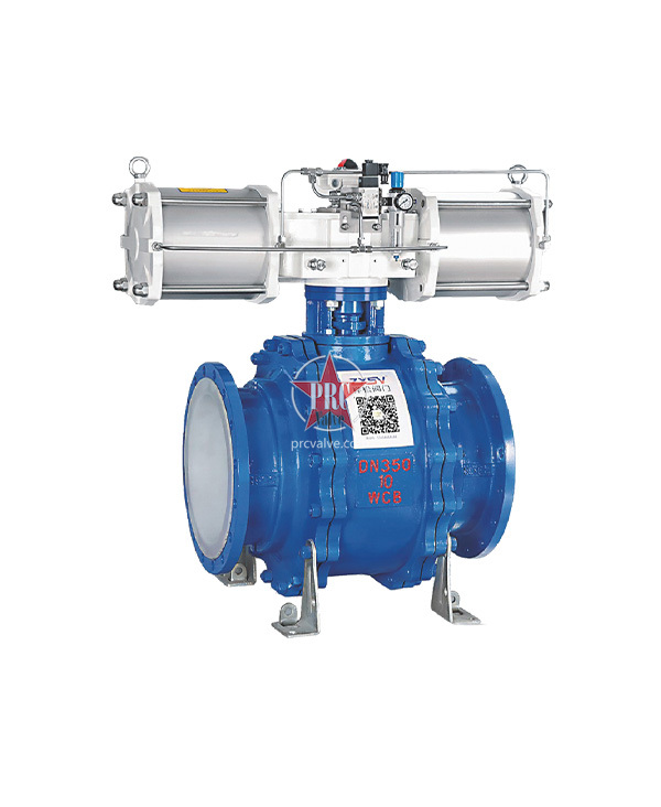 Fluorine lined pneumatic ball valve