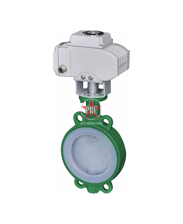 衬氟电动蝶阀(对夹式)