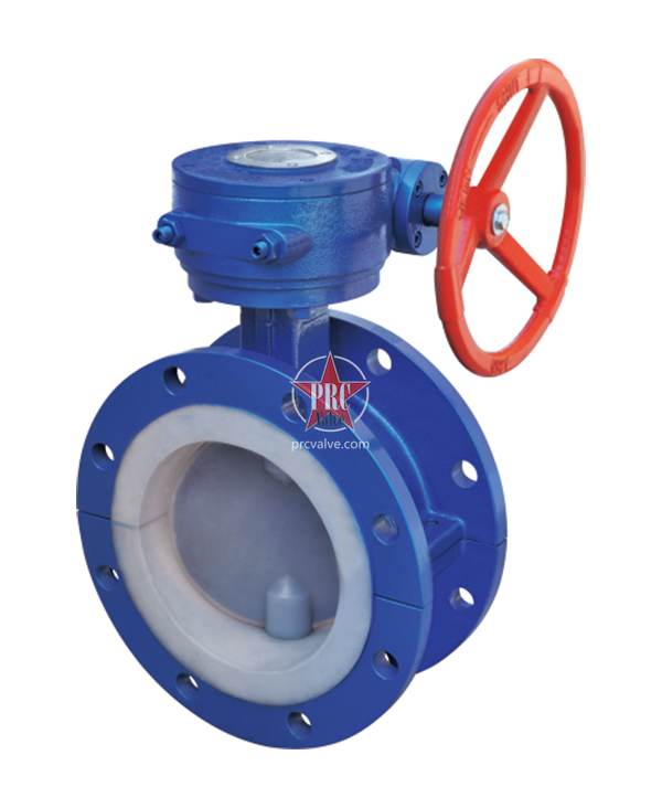 Fluorine lined flange butterfly valve