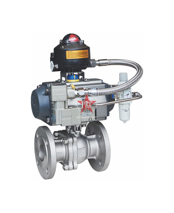 Pneumatic flanged ball valve