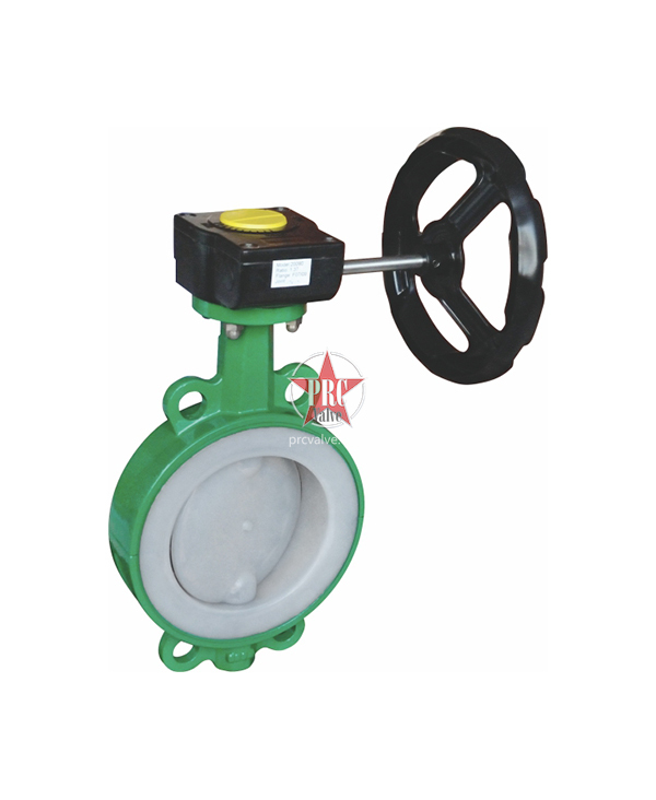 衬氟蜗轮蝶阀(对夹式)