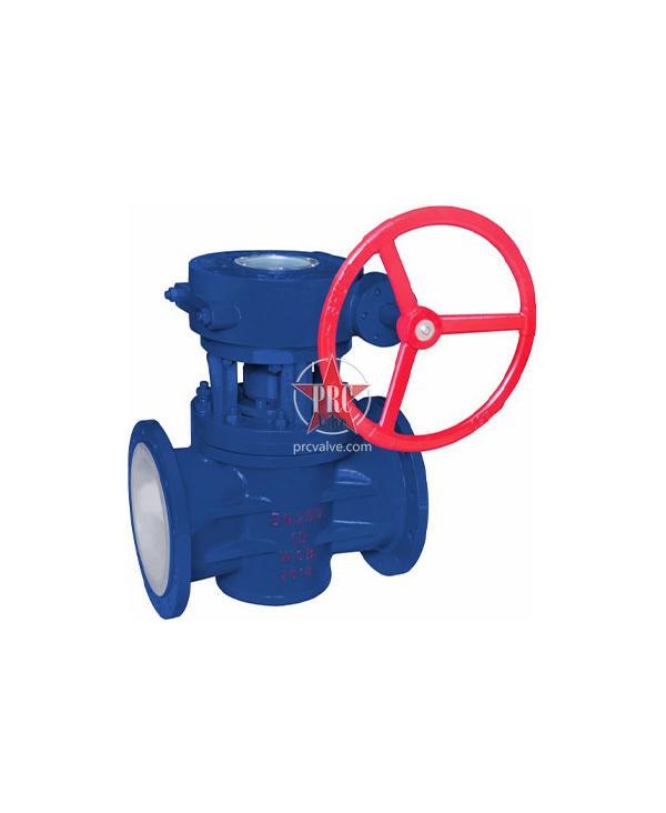 Fluorine lining plug valve