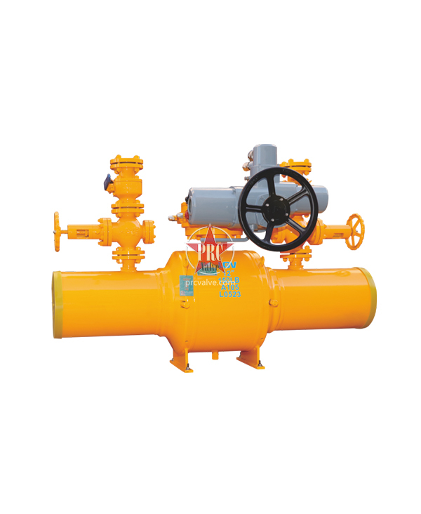 Double Vent Electric All Welded Ball Valve With Sleeve
