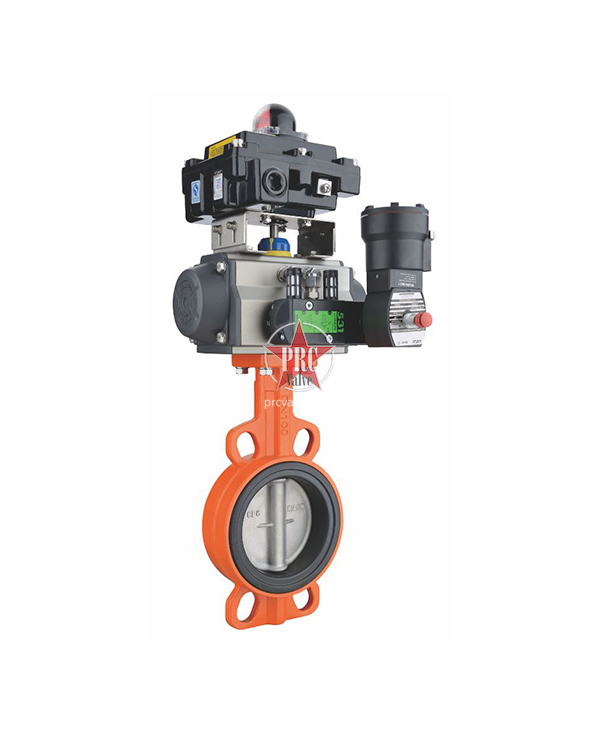 Pneumatic rubber butterfly valve