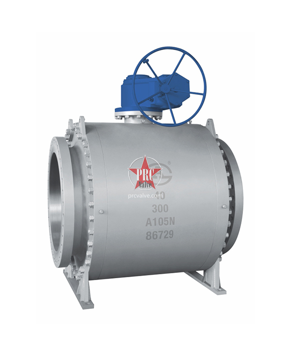Worm wheel hard seal fixed ball valve