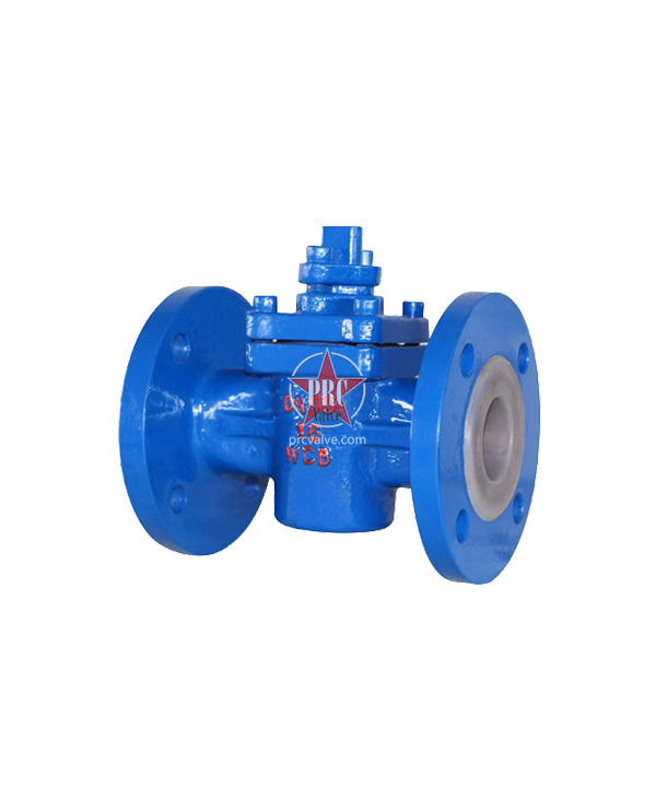 Fluorine lined plug valve