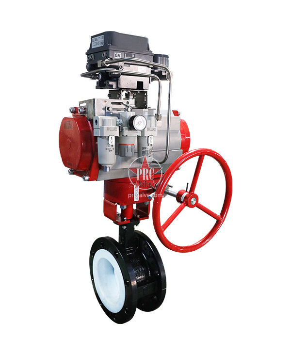 Pneumatic butterfly valve