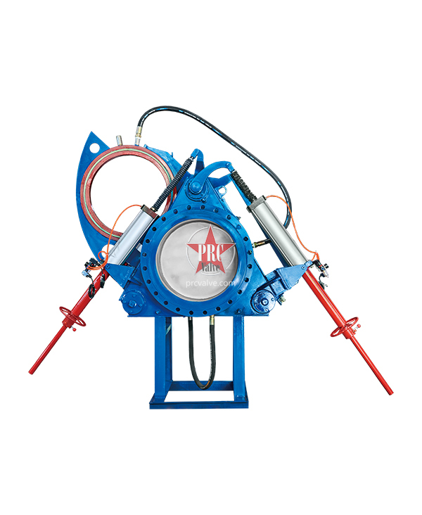 Water-cooled high-temperature gas dual-purpose blind plate valve